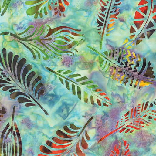9252-04 Feather Aqua/Multi
