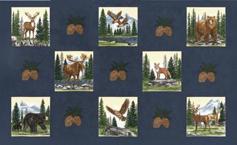 Northwoods Lodge Panel Midnight