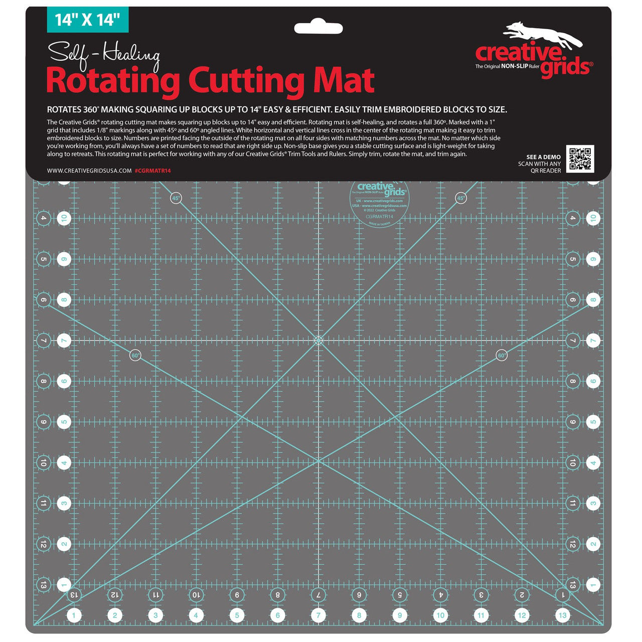 Self-Healing Rotating Cutting Mat 14" x 14"