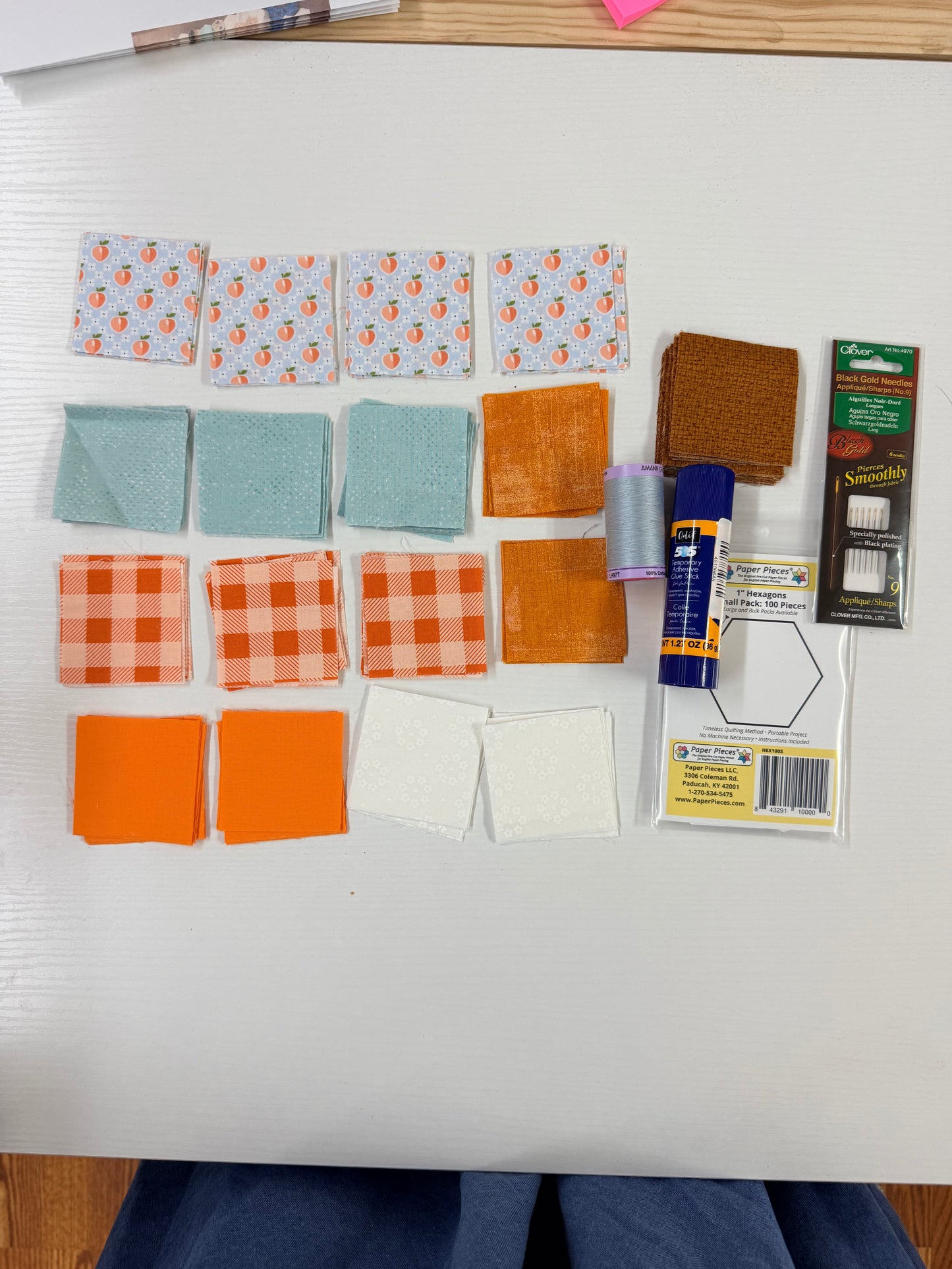 English Paper Piecing (Just Peachy) Starter Kit
