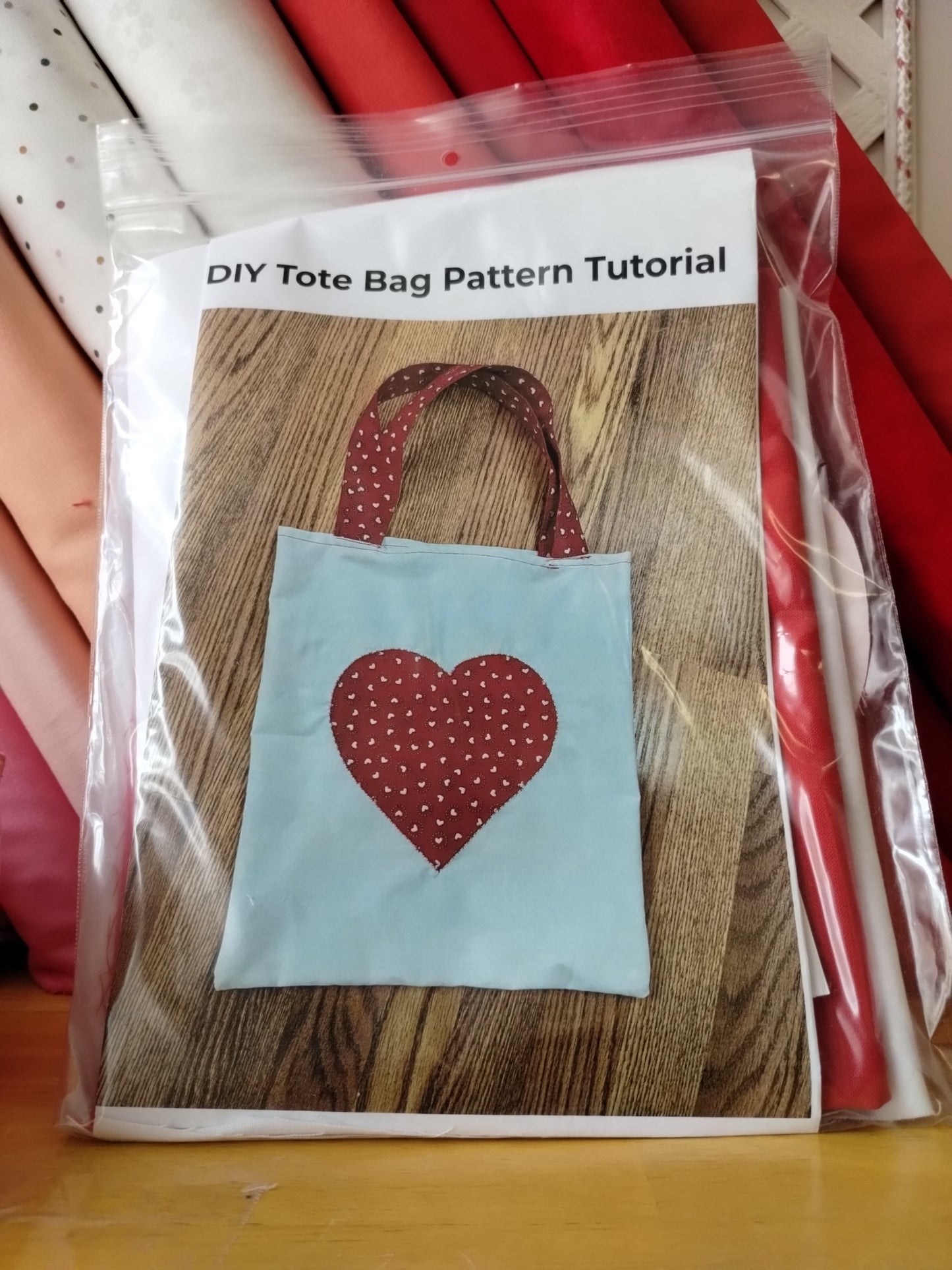 DIY Heart Tote Bag Kit