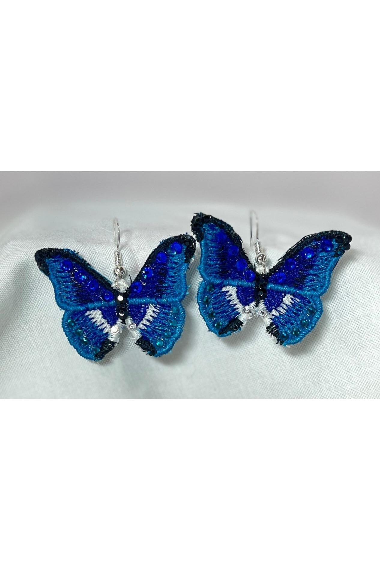 Earrings - Blue Butterflies