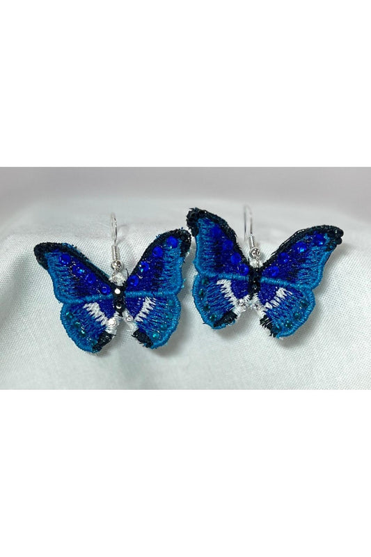 Earrings - Blue Butterflies