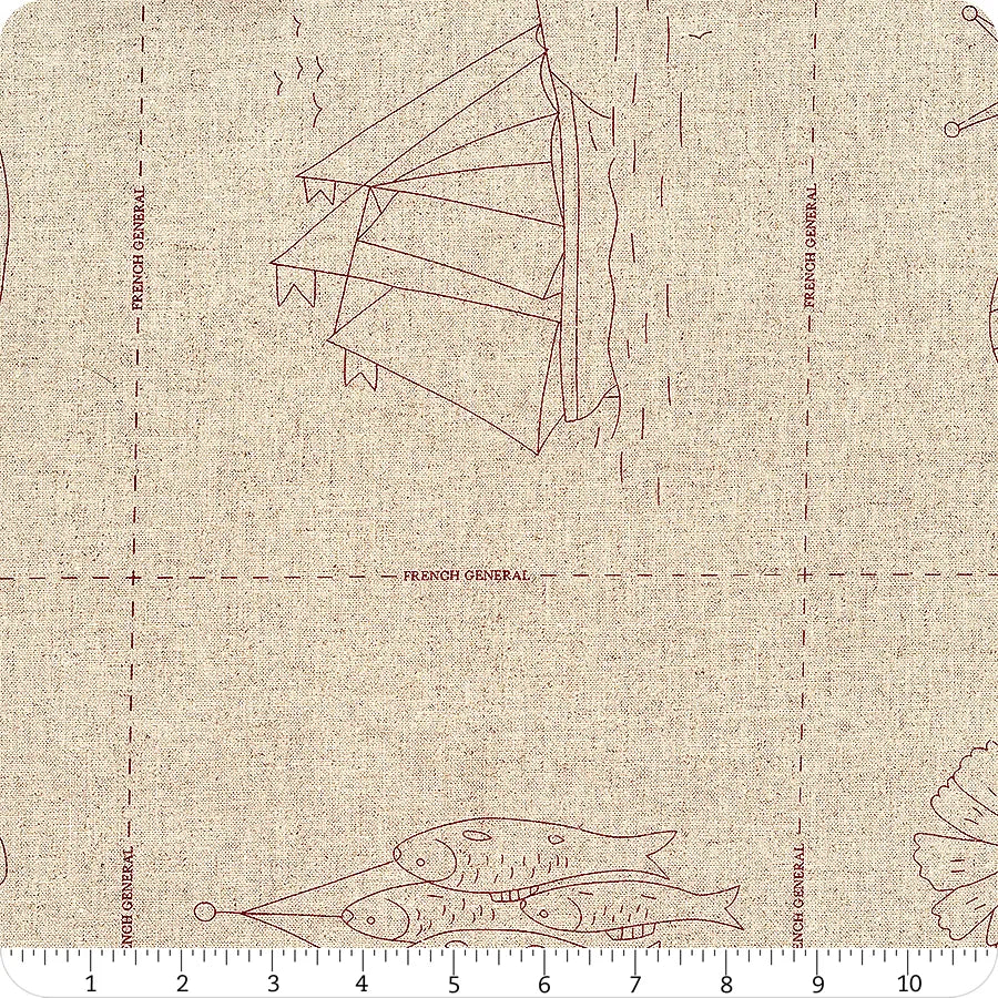 Joie De Vivre - Broderie Rouge Panel - 13989 11L