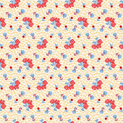 Dilly Dally - Yellow & Red Floral