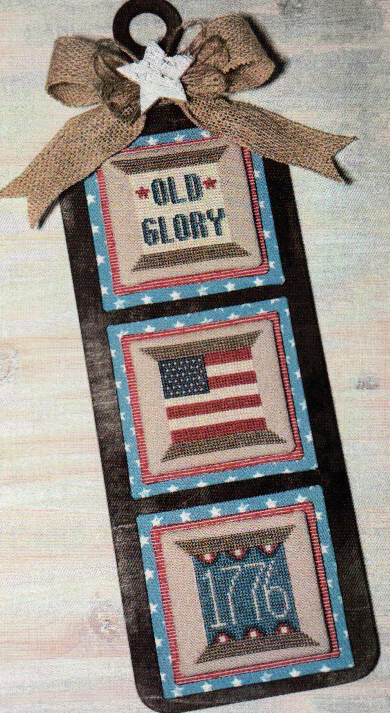 Patriotic Spool Trio - Cross Stitch Pattern (+Thread)