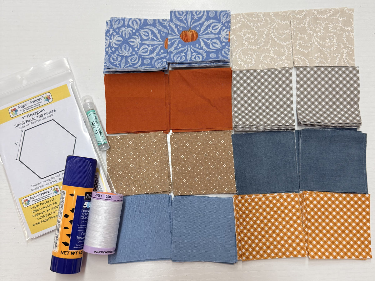 English Paper Piecing (Pumpkin Blues) Starter Kit