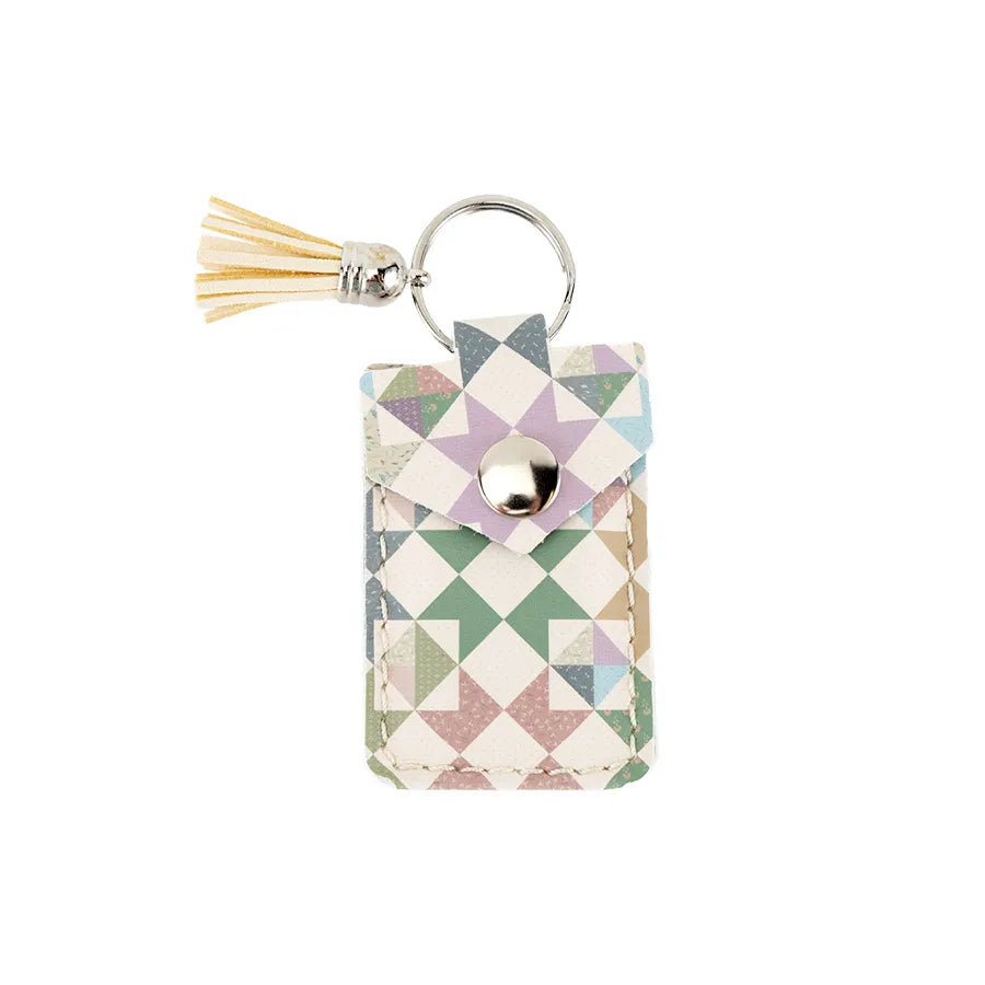 Threads of Grace Folding Scissors Keychain w/ Leather Pouch