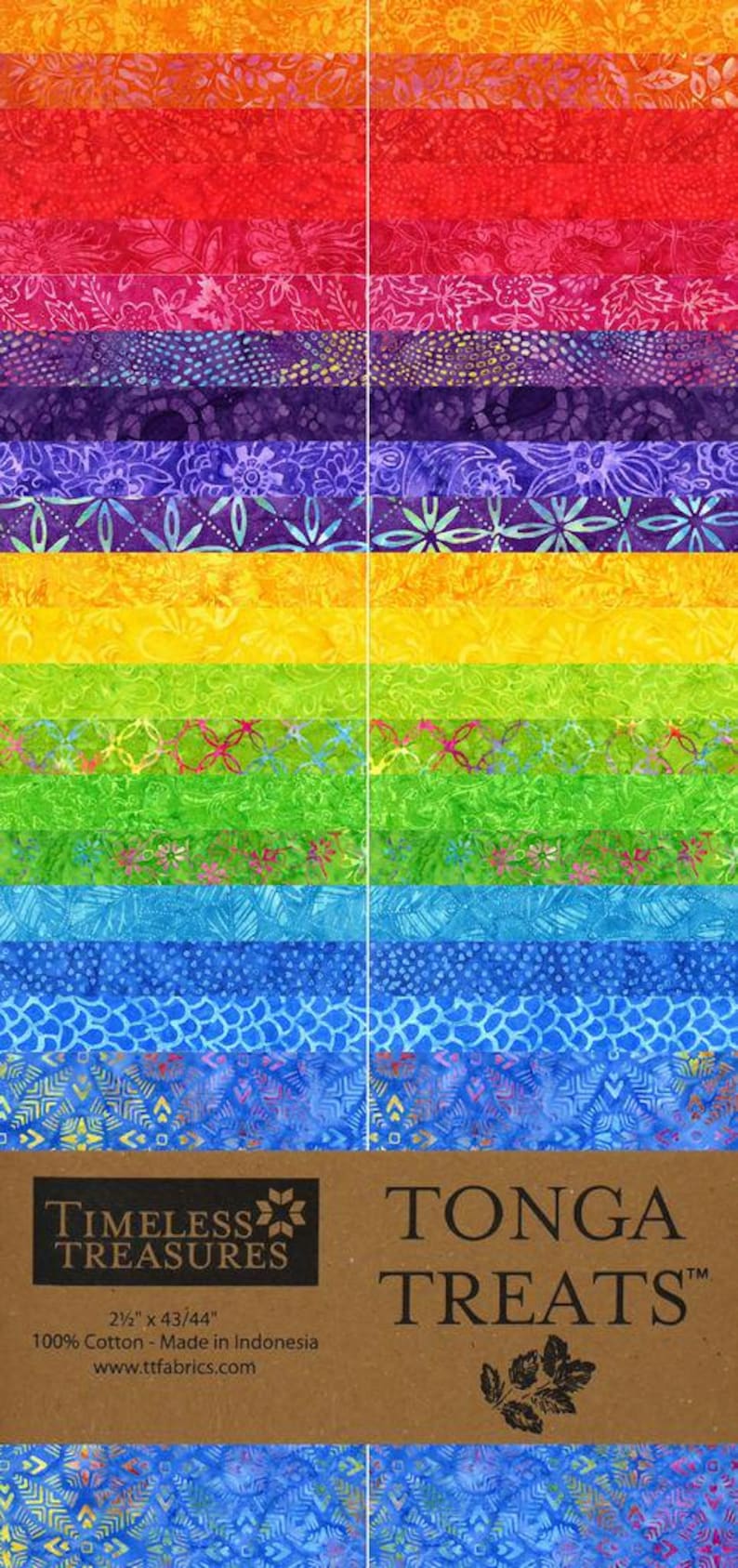 Timeless Treasures Tonga Treats Batik Fabric Strip Set - Happy