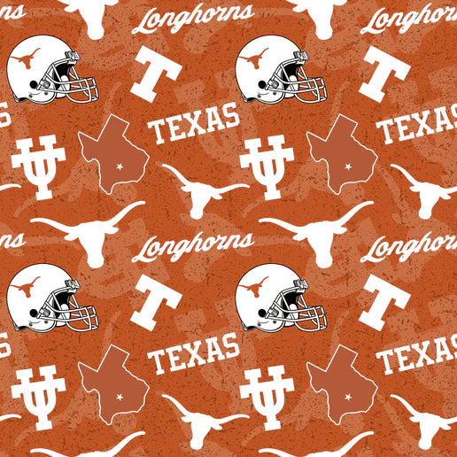 UNIVERSITY OF TEXAS-Tone on Tone-100% Cotton-TX1178
