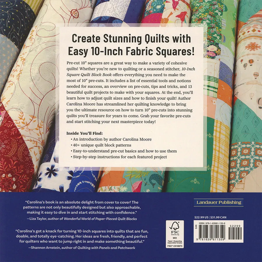 10-Inch Square Quilt Block Book