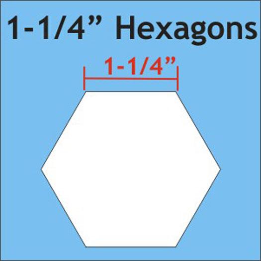 1 1/4" Hexagon Paper Pieces (for English Paper Piecing)