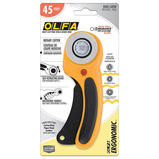 OLFA 45mm Deluxe Ergonomic Rotary Cutter