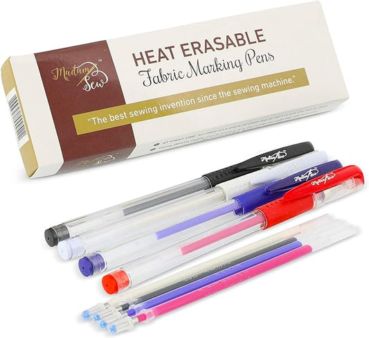 Madam Sew Heat Erasable Fabric Marking Pens