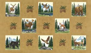 Northwoods Lodge Panel Fawn