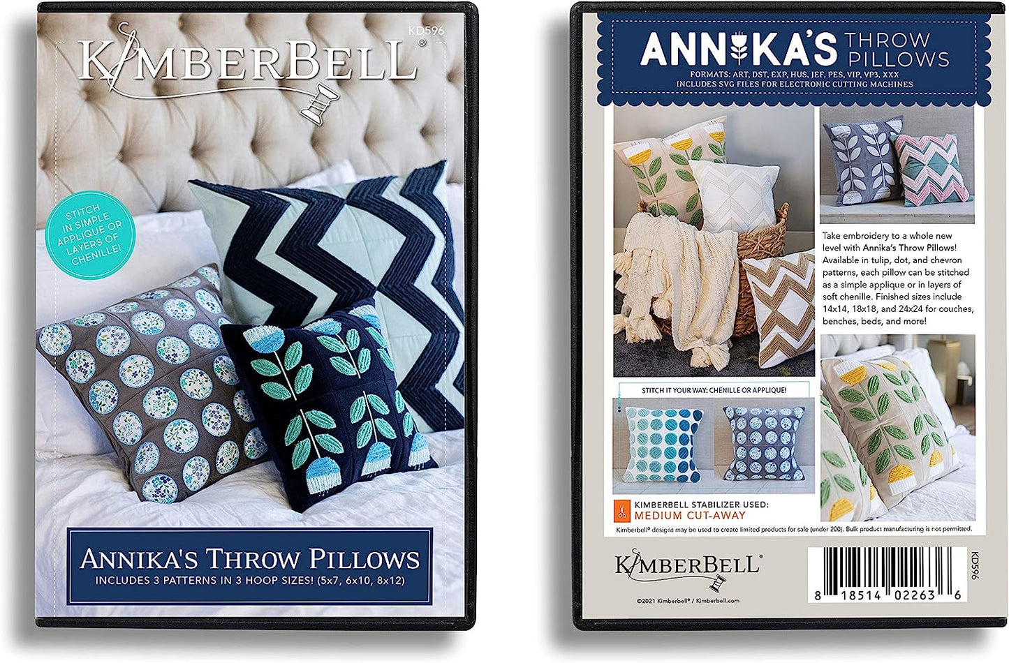 Kimberbell - Annika's Throw Pillows - CD Embroidery File