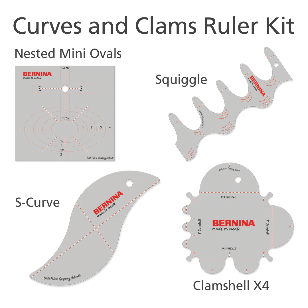 BERNINA Curves and Clams Ruler Kit (4 Piece Set)