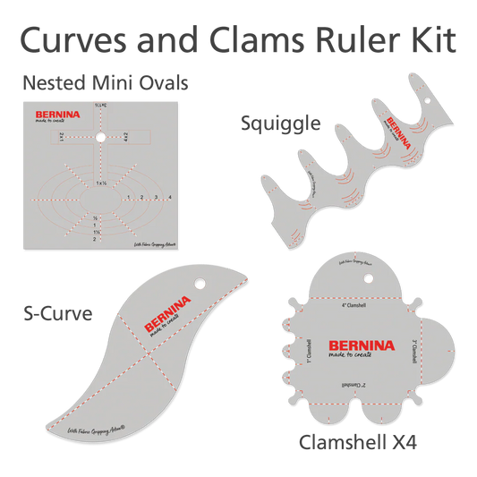 BERNINA Curves and Clams Ruler Kit (4 Piece Set)