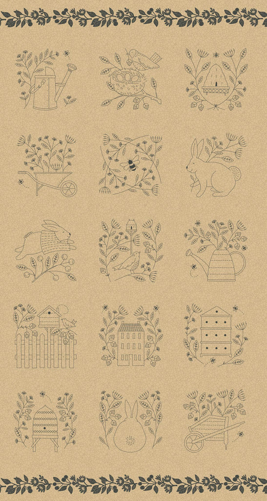 Bloom And Grow - Tan Panel