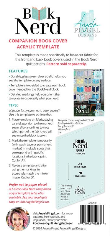 Book Nerd Quilt Template - Cover Only
