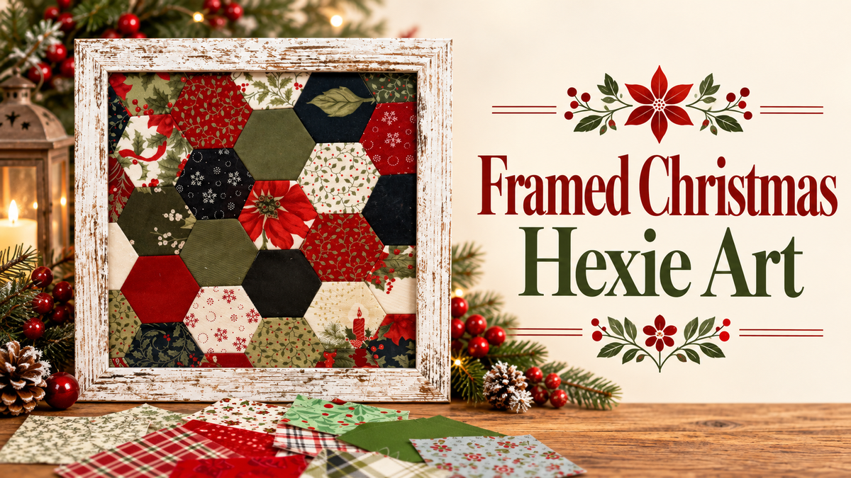 Framed Christmas Hexie Art