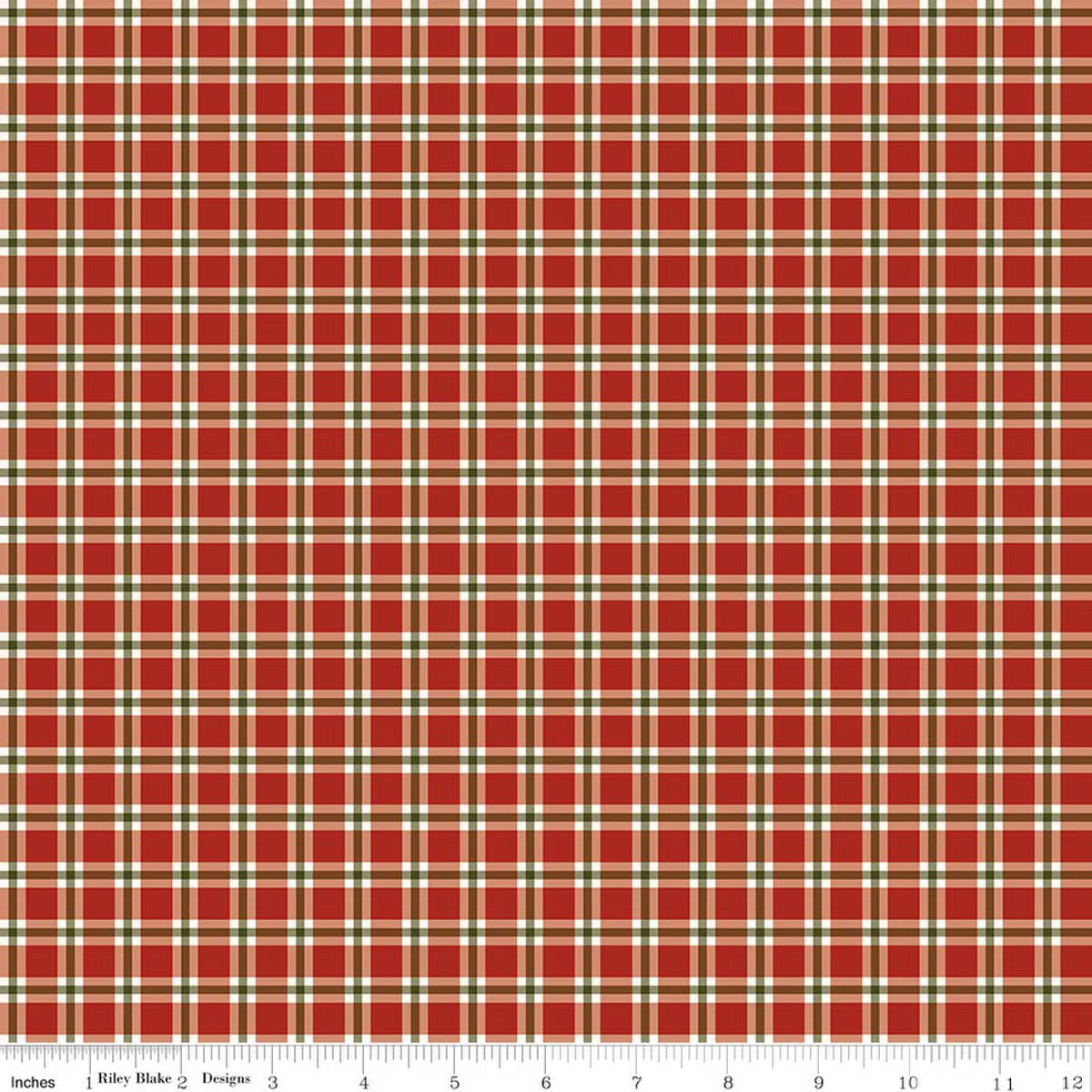 Christmas Greetings Plaid Red