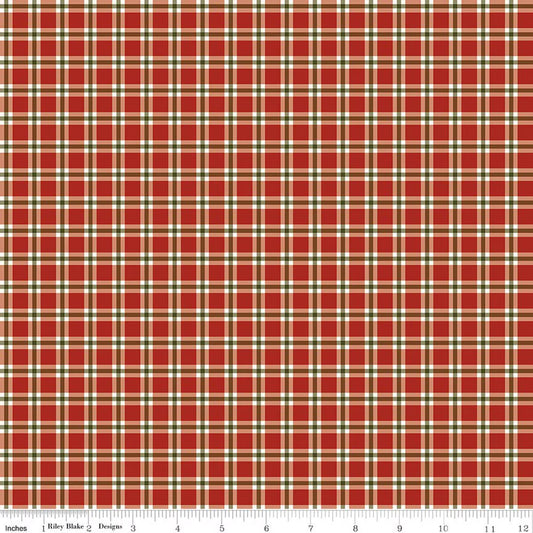 Christmas Greetings Plaid Red