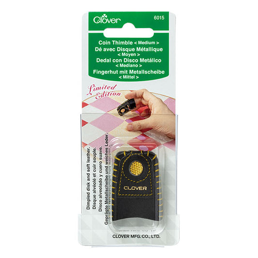 Clover Black Coin Leather Thimble