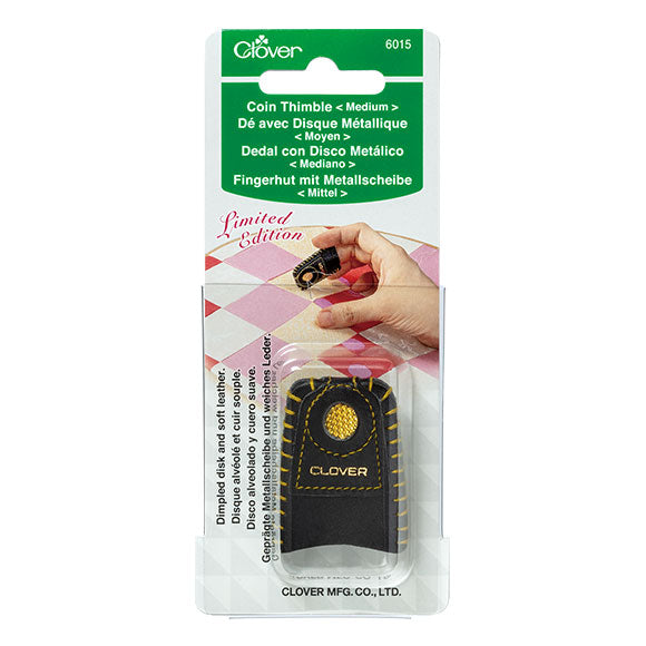 Clover Black Coin Leather Thimble