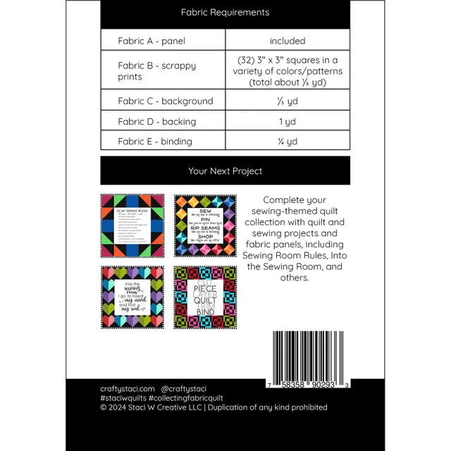 Collecting Fabric - Quilt Pattern & Fabric Panel