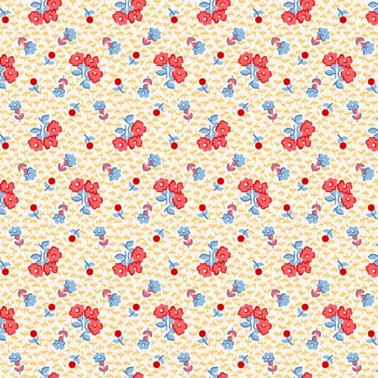 Dilly Dally - Yellow & Red Floral