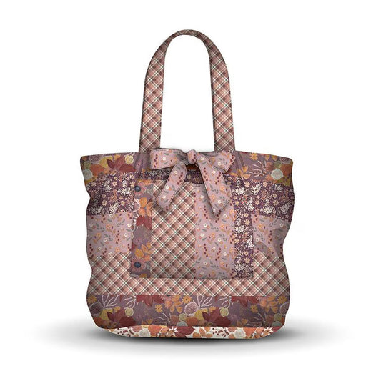 Evening on the Prairie - Home Décor Cottage Core Tote Bag Panel - Grape