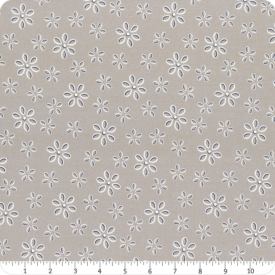 Feed Sacks Good Works - Foggy Ribbon Flower