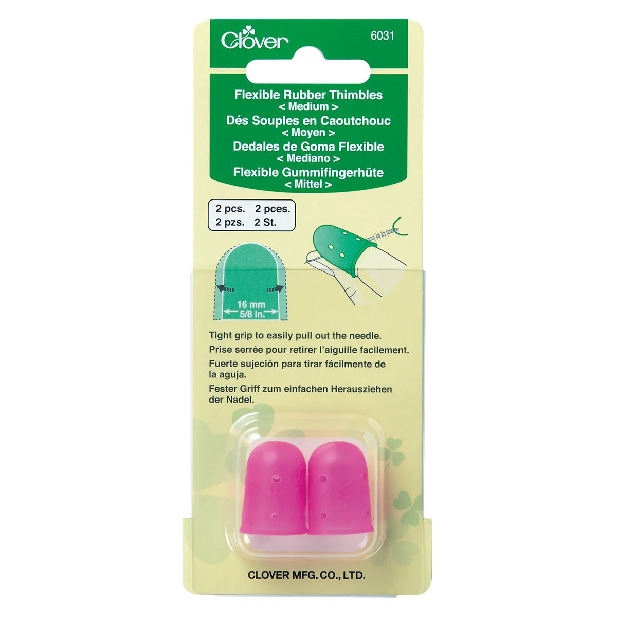 Clover Flexible Rubber Thimble (2 Count)