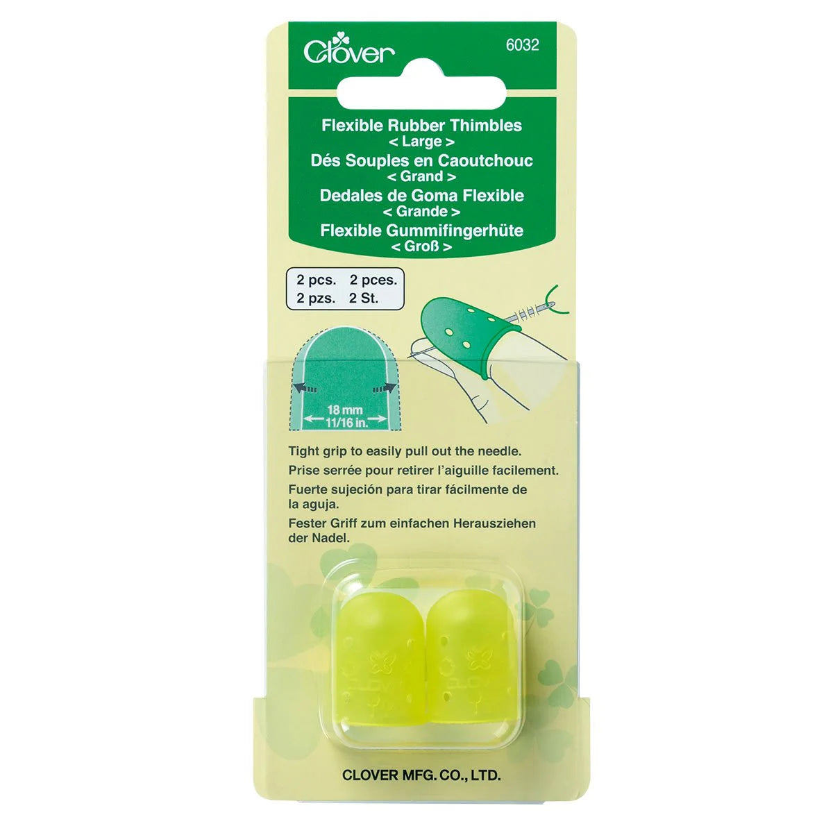 Clover Flexible Rubber Thimble (2 Count)