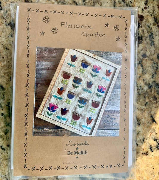 Flower Garden - Hand Embroidery Applique Kit - Les Secrets De Marie