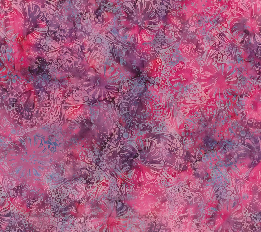 Flutter Batik Violet Floral Burst