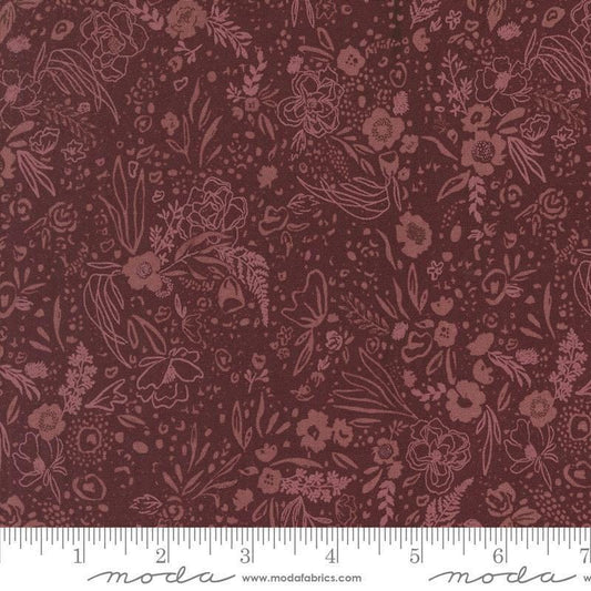 Foraged Found & Hand Me Down - Field Merlot Red Floral