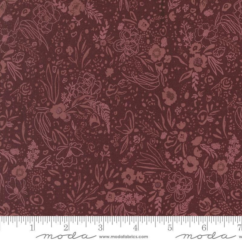 Foraged Found & Hand Me Down - Field Merlot Red Floral