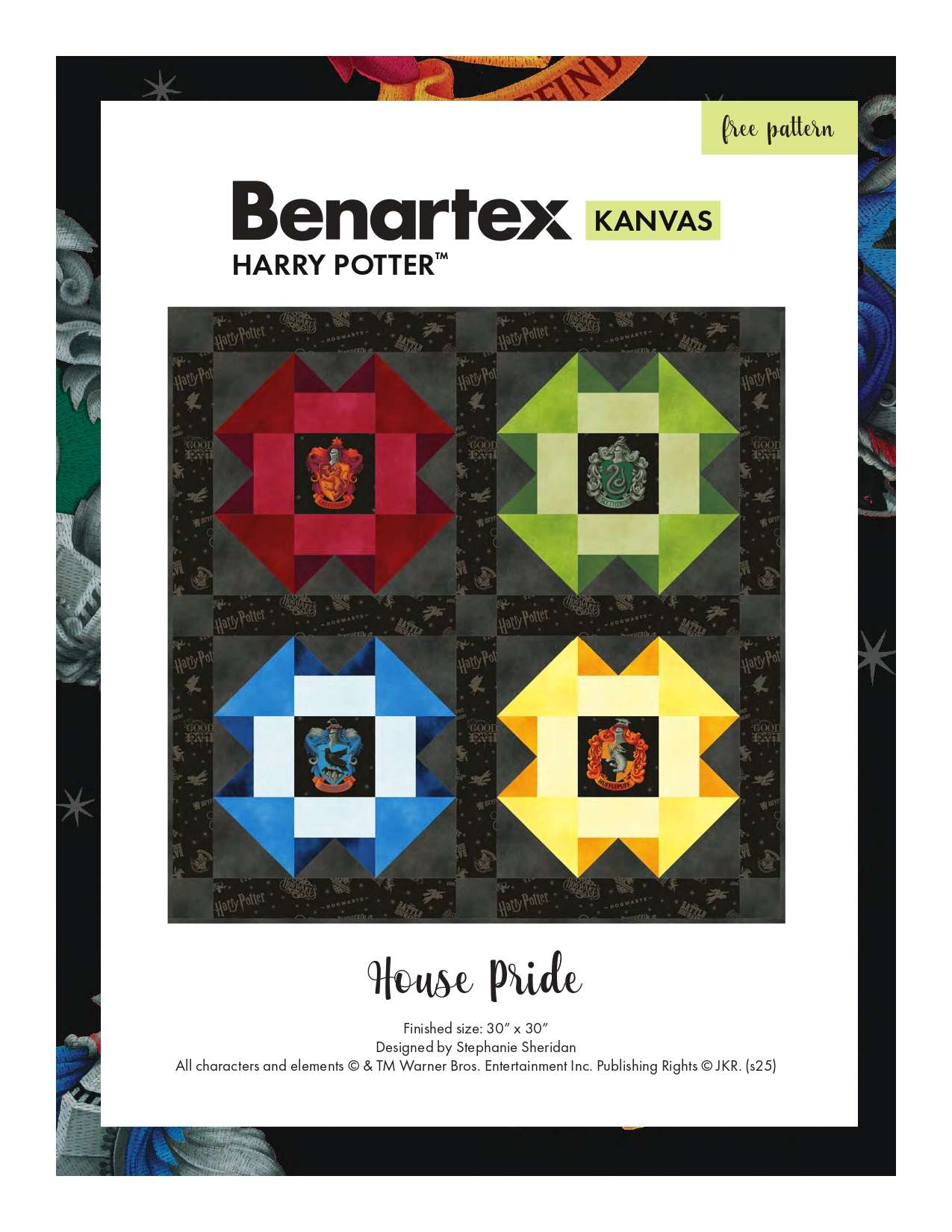 Hogwarts Houses Quilt Kit (Harry Potter)