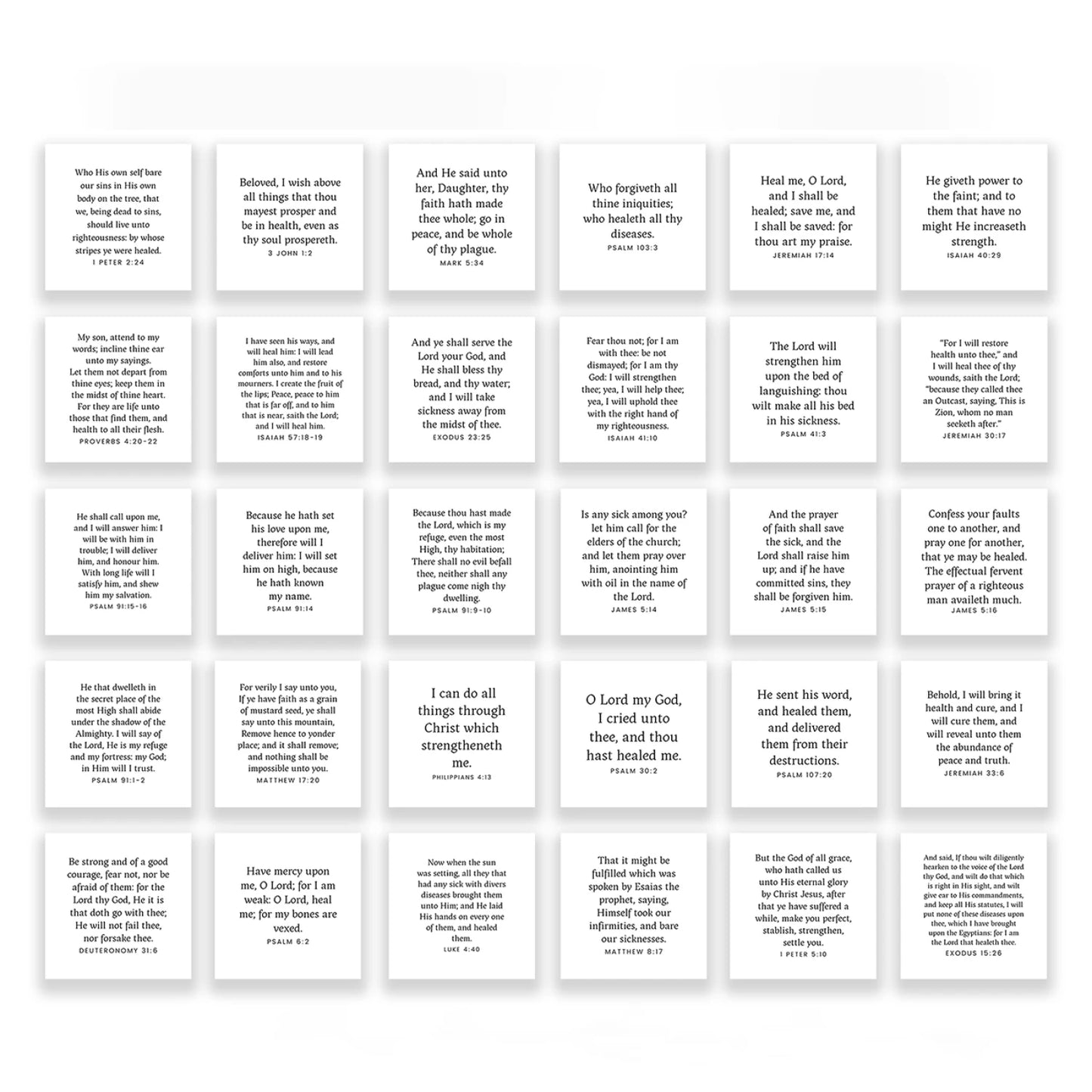 Precut Bible Verse Quilt Squares (5in)