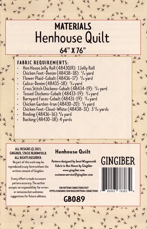 Henhouse Quilt Pattern