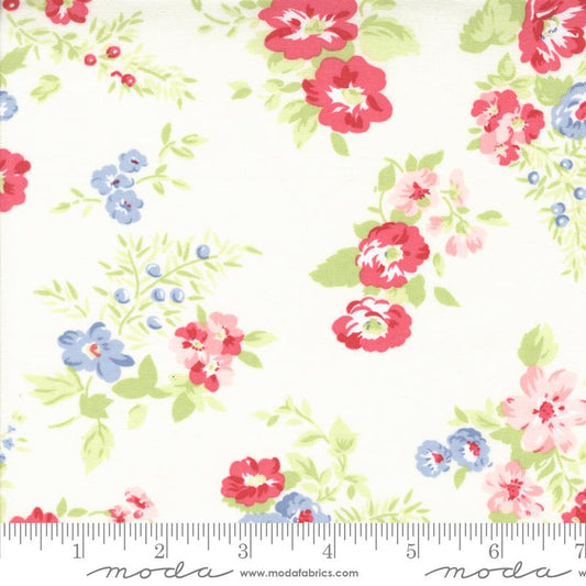 Hollyhocks and Roses ~ English Rose & Jasmine