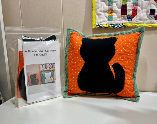 A  Time to Sew - Cat Pillow-Insert not included