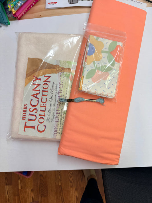 Pastel Prairie Flower Quilt Kit