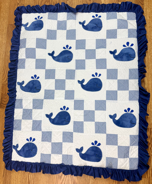 Little Whales Baby Quilt Kit