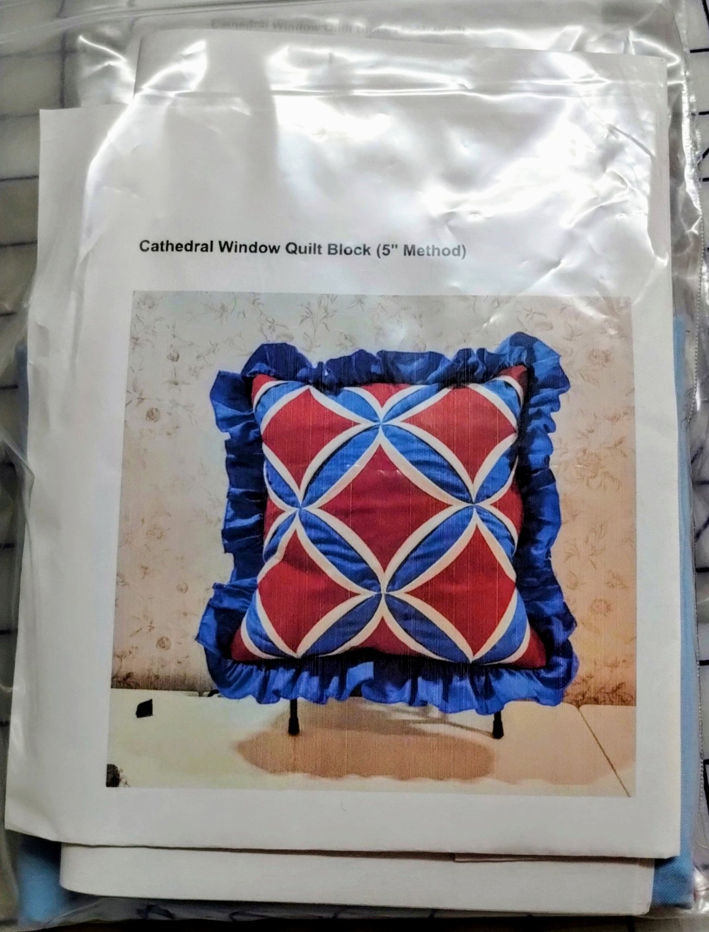 Cathedral Window Quilt Block Pillow Case Kit