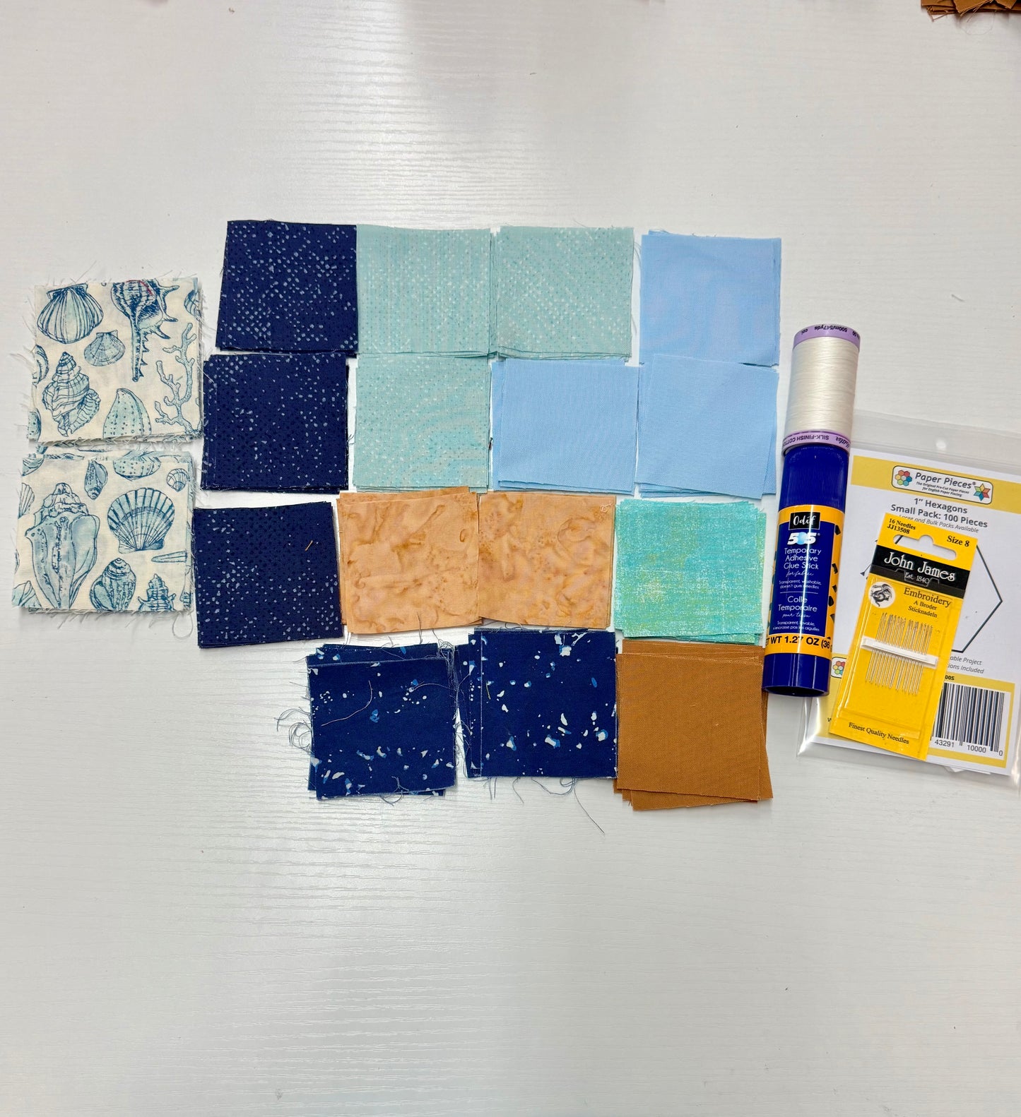 English Paper Piecing (Ocean Front Property) Starter Kit