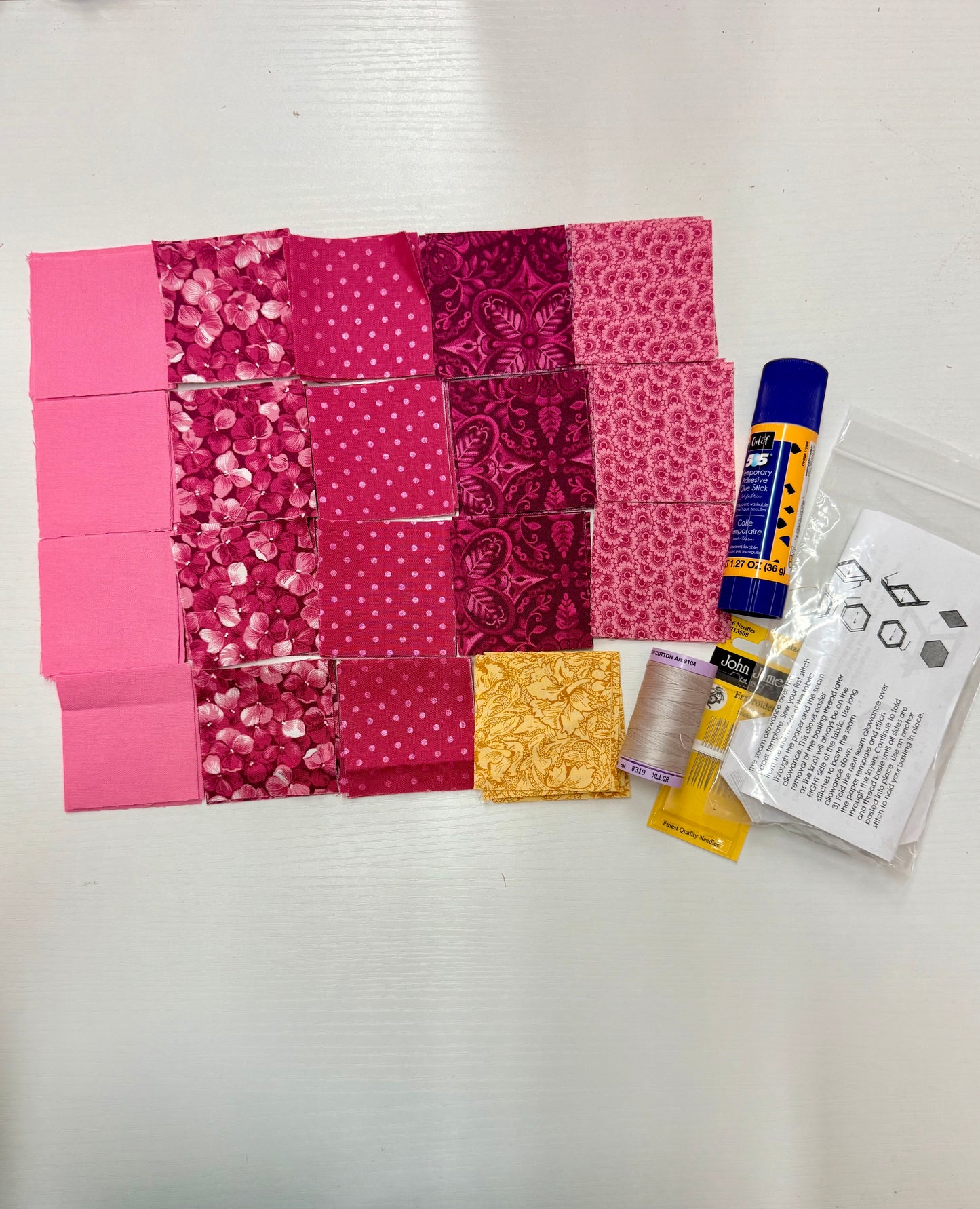 English Paper Piecing (Pretty in Pink) Starter Kit