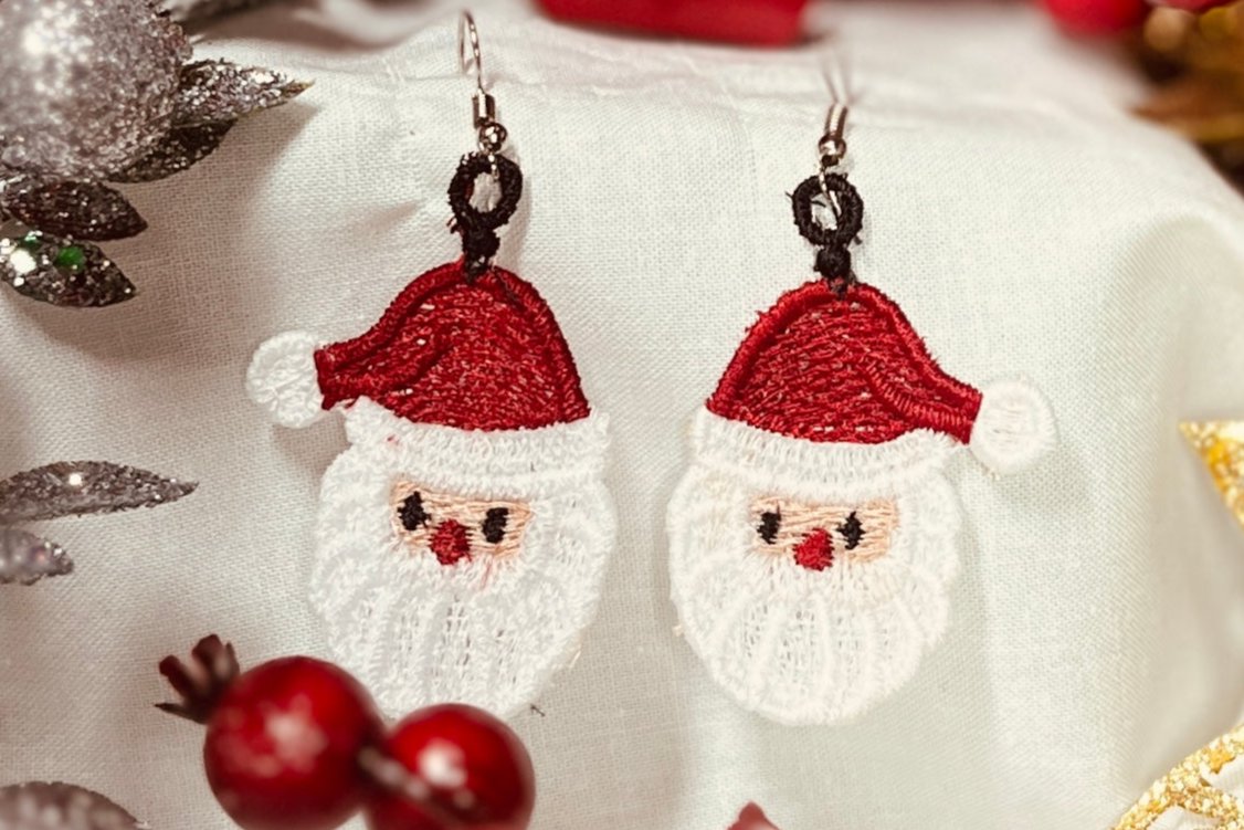 Earrings - Santa